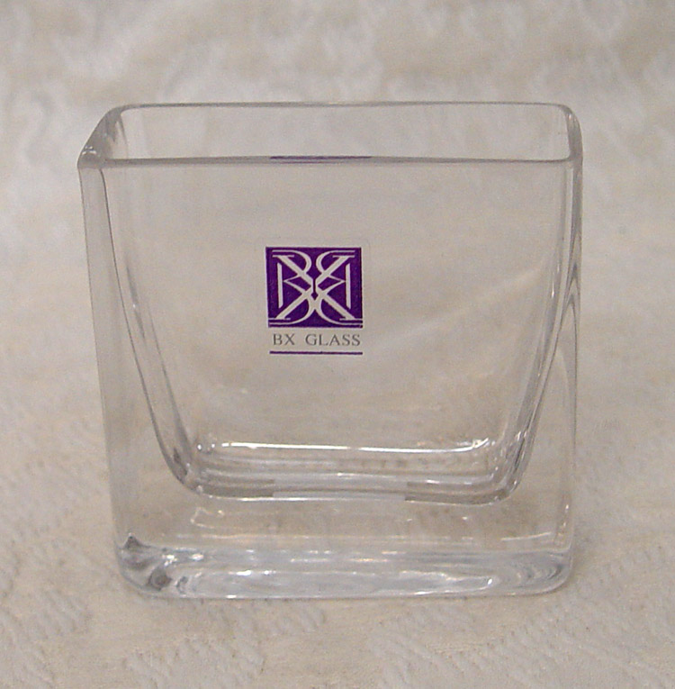 3" Tall Clear Glass Rectangle Vase