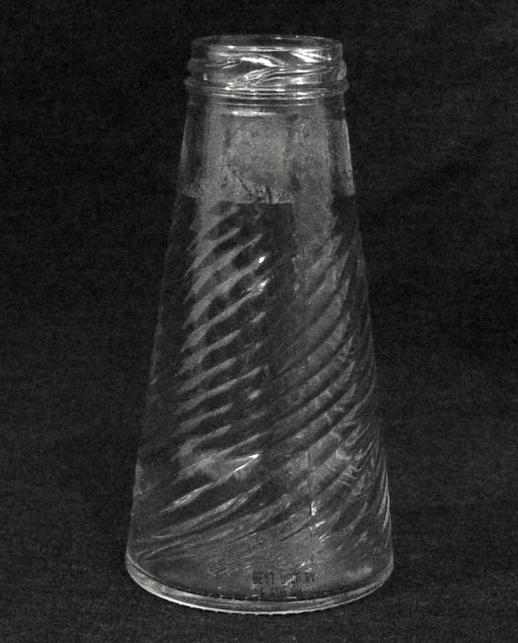 5 5/8" Ridged Swirl Jar Vase
