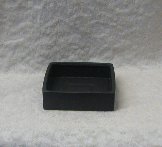 Black Matte Ceramic Low Dish Garden