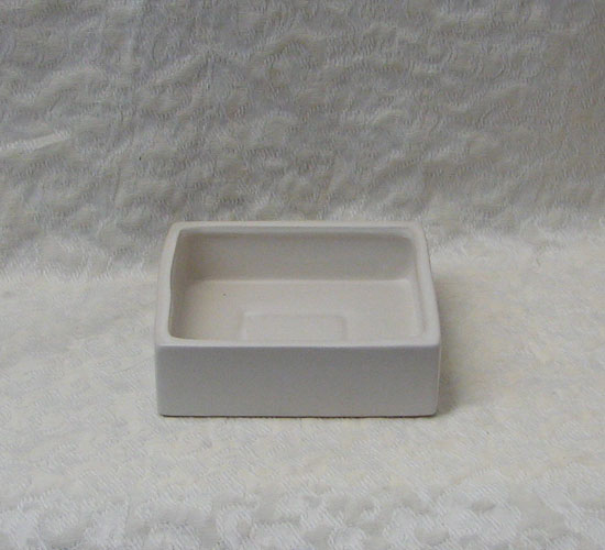 White Matte Ceramic Low Dish Garden