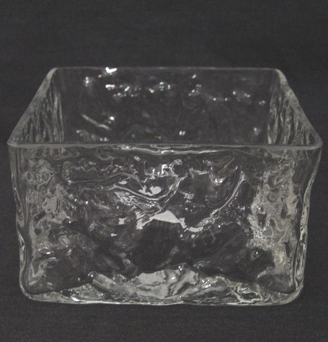 6" Square Glass Dish / Vase