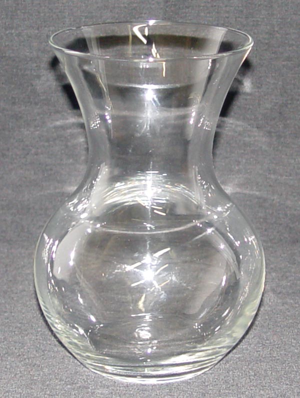 Glass Rose Vase 7" Tall