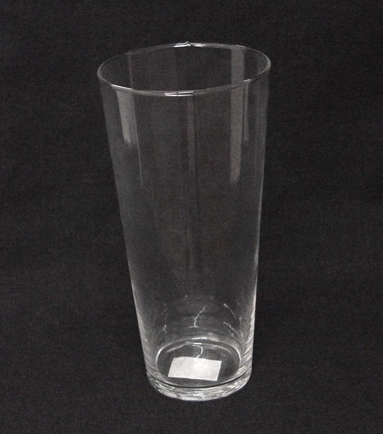 9 3/4" Tapered Glass Cylinder Vase