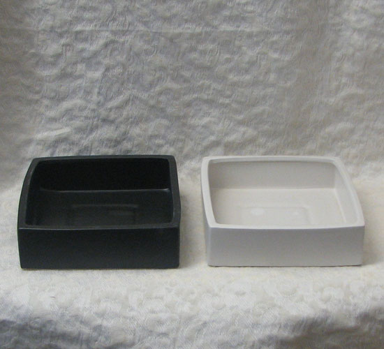 9" Matte Ceramic Dish Garden