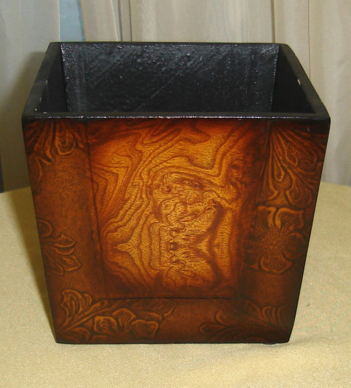 Tapered Wood Decor Container