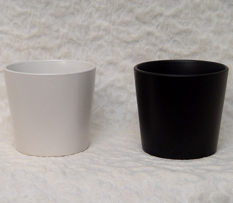 5.5 inch tall tapered ceramic cylinder vase