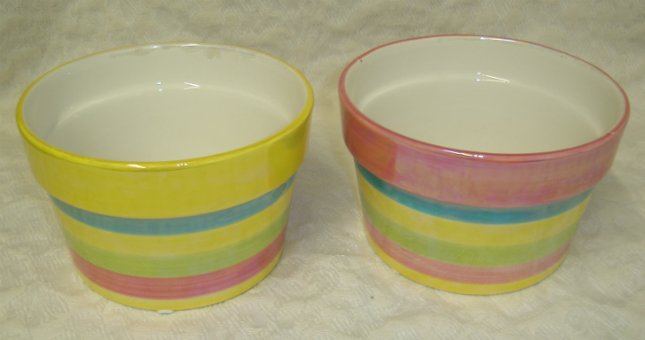 Small Tapered Colored Ceramic Pot