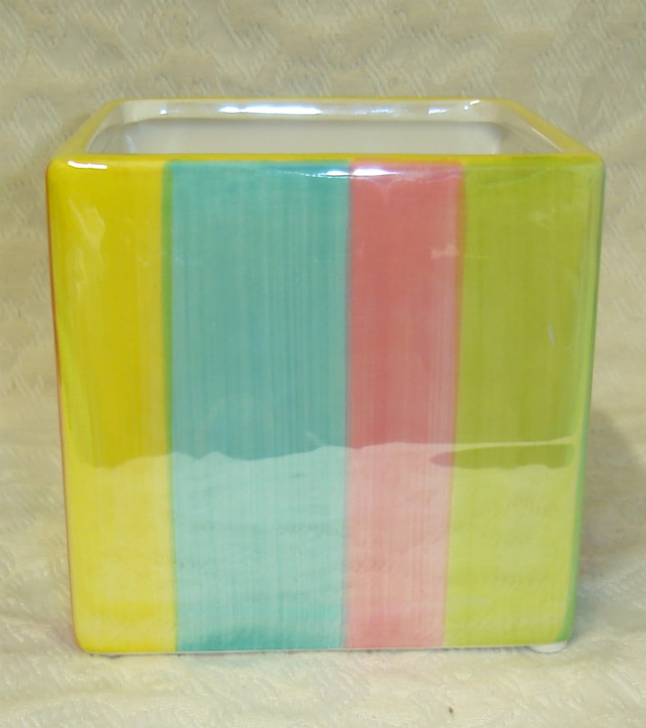 Colored Square Ceramic Vase