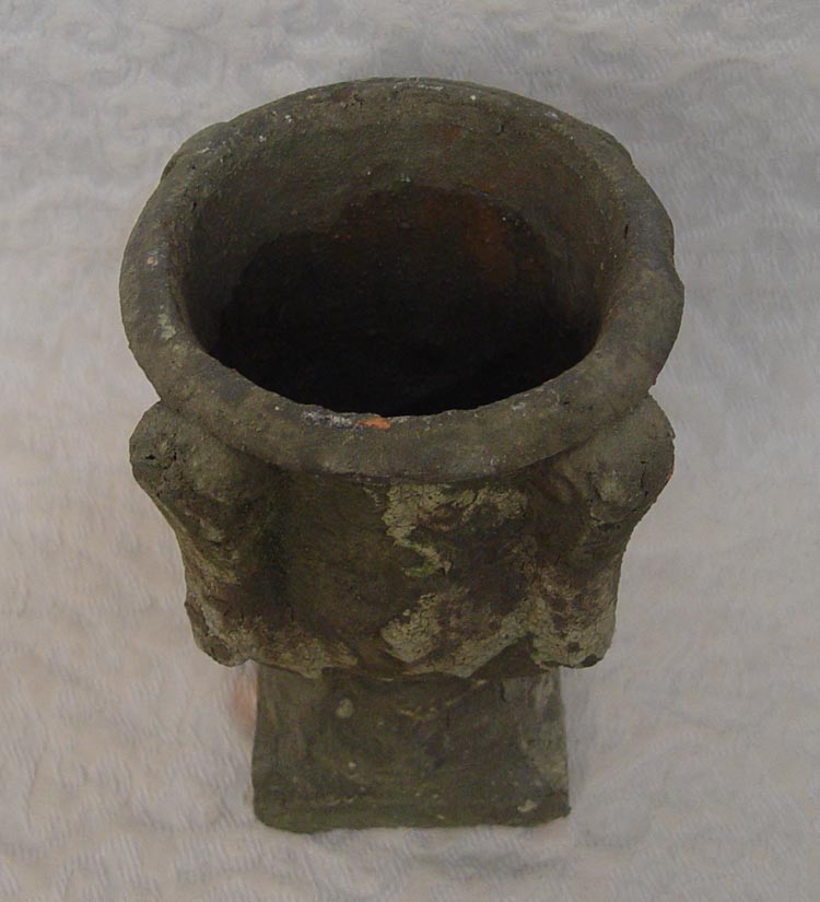 Distressed Clay Moss Colored Urn Top