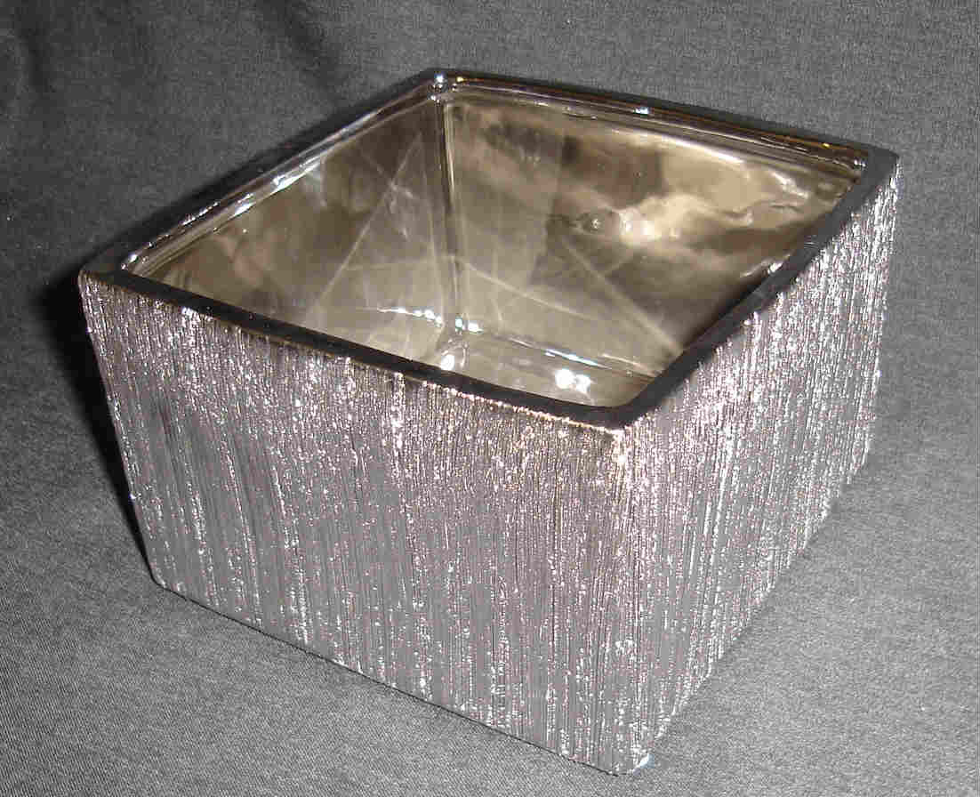 Low Etched Silver Container