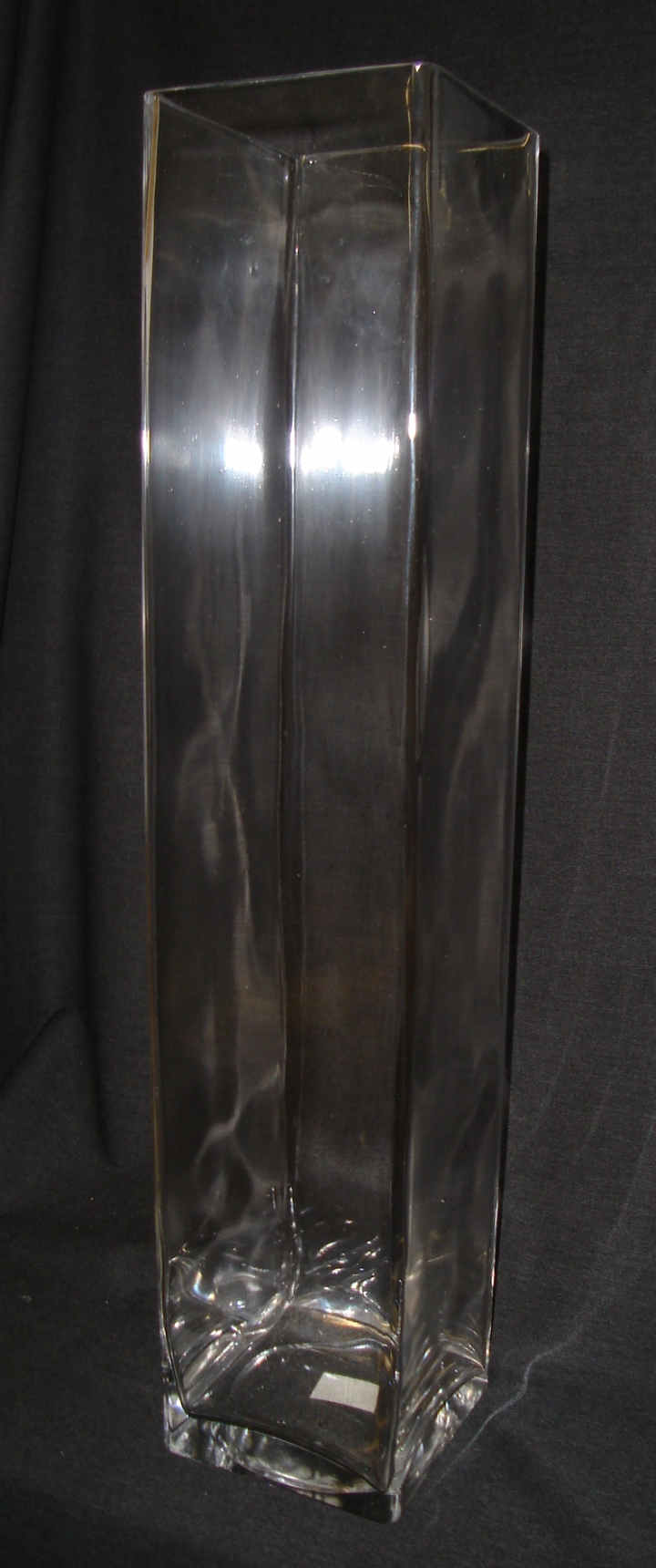 24"x5" Square Glass Vase