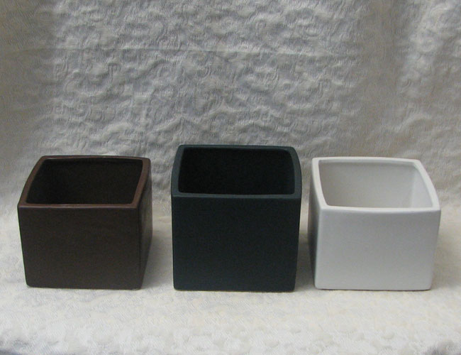 6" Matte Square Ceramic Cubes