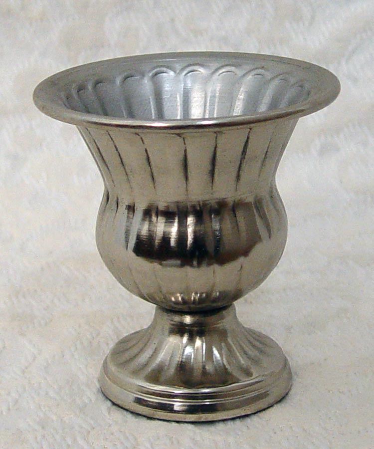 3 7/8" Tall Silver Urn Vase