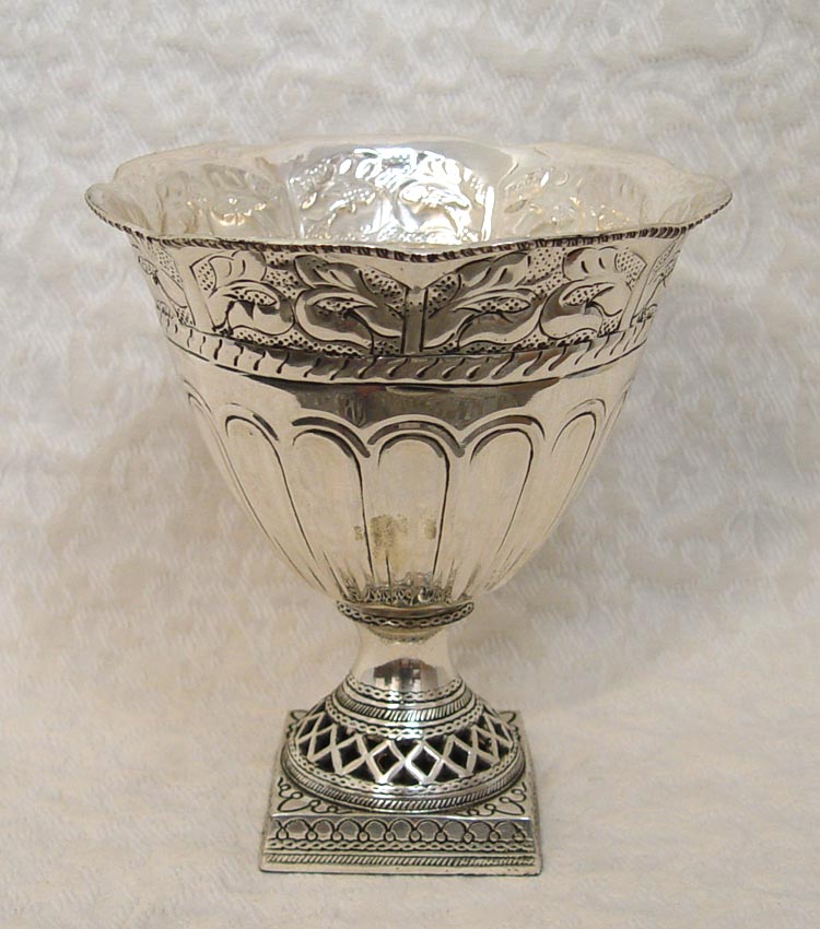 8 1/2" Tall Silver Grail Vase