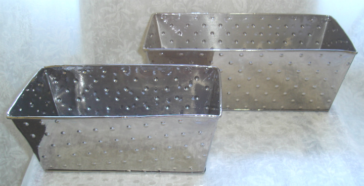 Low Tapered Silver Metal Planter