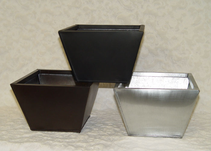 Tapered Metal Square bronze, black, and silver