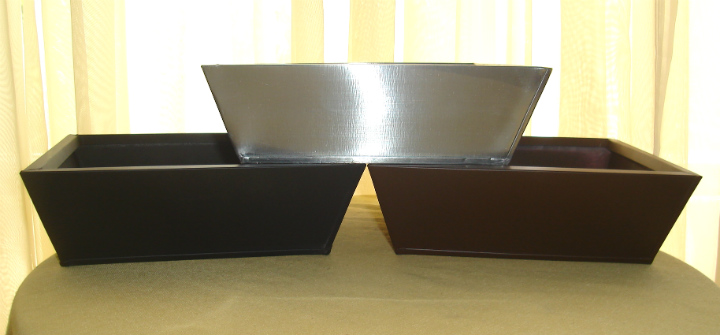3" Low Tapered Square Planters