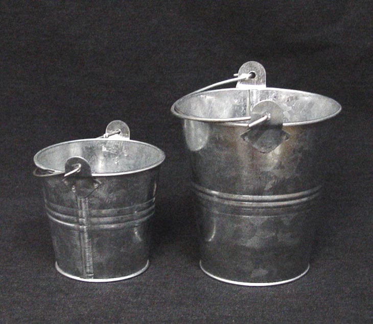 Galvanized Metal Flower Pails
