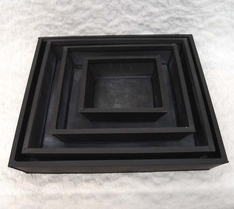 Low Square Metal Planters