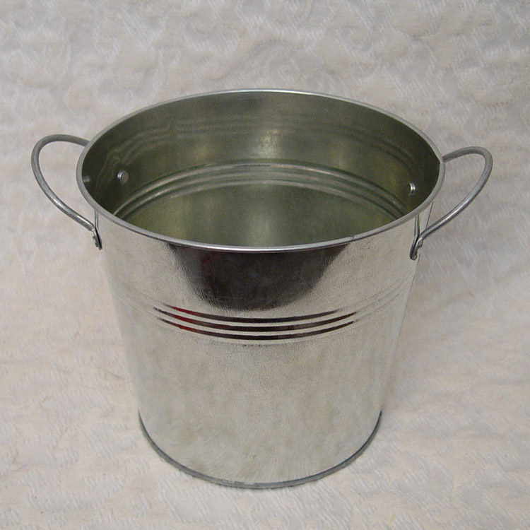 Medium Galvanized Flower Bucket