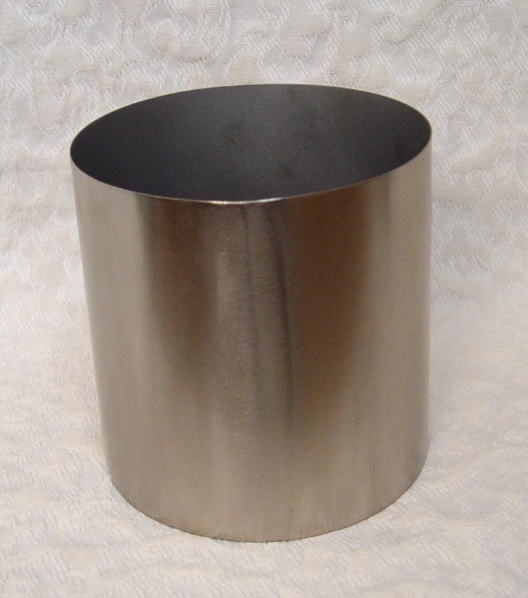 6 3/8" Tall Silver Cylinder Vase
