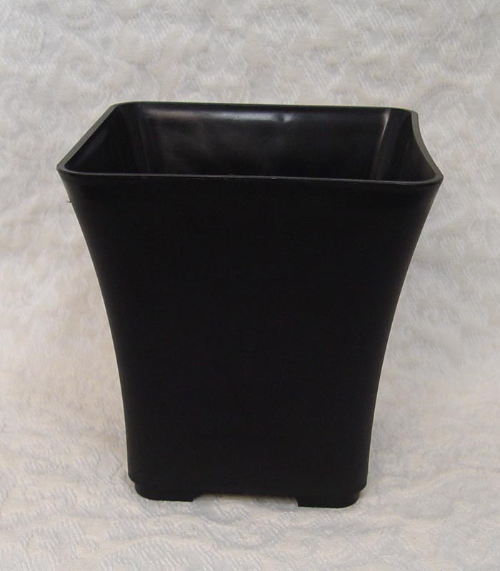 Tapered Black Plastic Vase