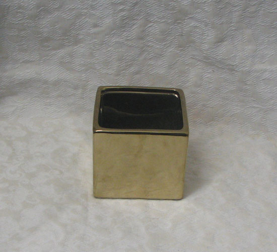 Small Gold Finish Cube